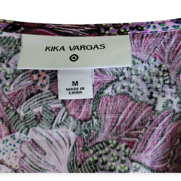 Kika Vargas Scallop Edge Cotton Wrap Blouse Medium - Picture 7 of 10